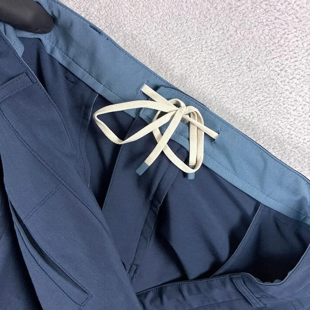 Faherty Shorts Mens 38 Blue All Day Performance Drawstring Stretch Preppy Beach